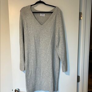 Grey sweater dress